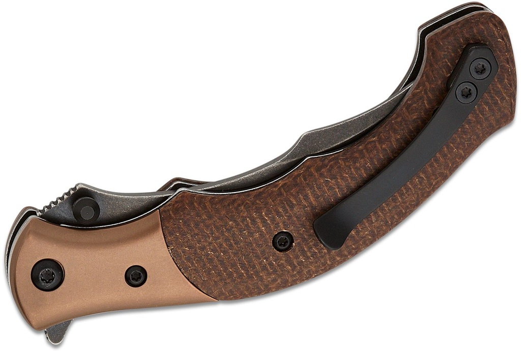 CRKT Alan Folts Ritual Compact Knife Brown Micarta