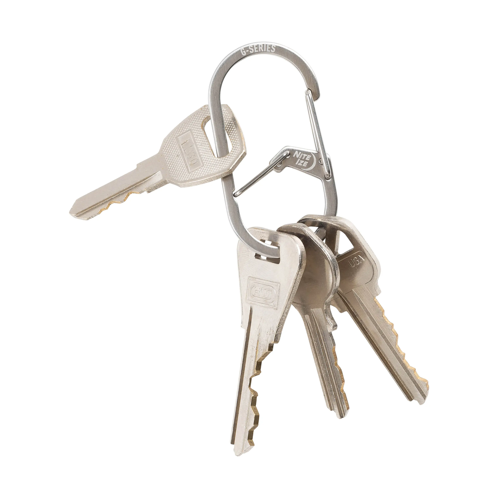 Nite Ize  G-Series™ Dual Chamber Carabiner #1 - 2 Pack (Stainless Steel)