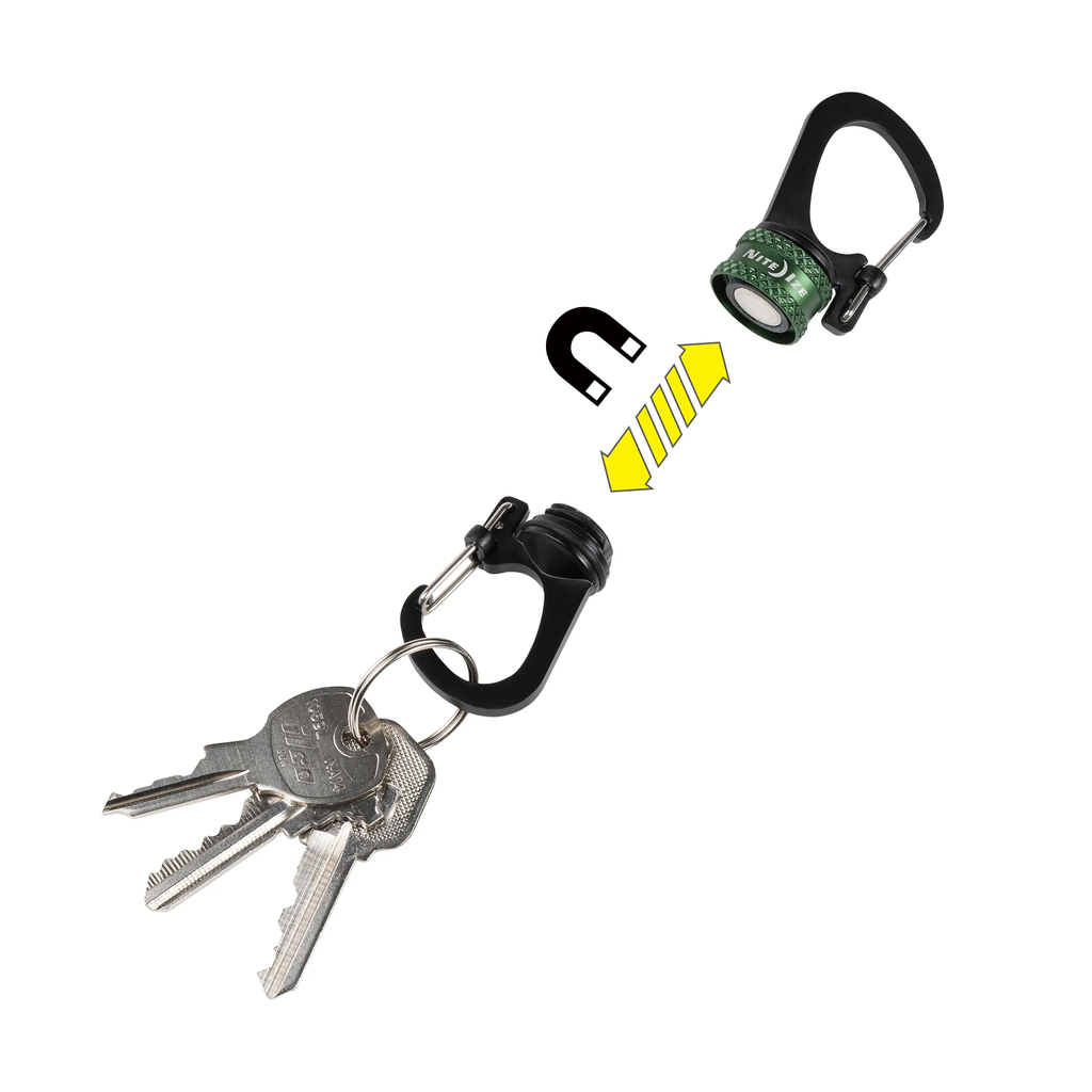 Nite Ize SlideLock® 360° Magnetic Locking Dual Carabiner - Olive