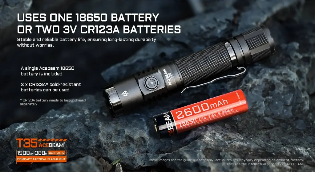Acebeam T35 Compact Tactical Flashlight - Black