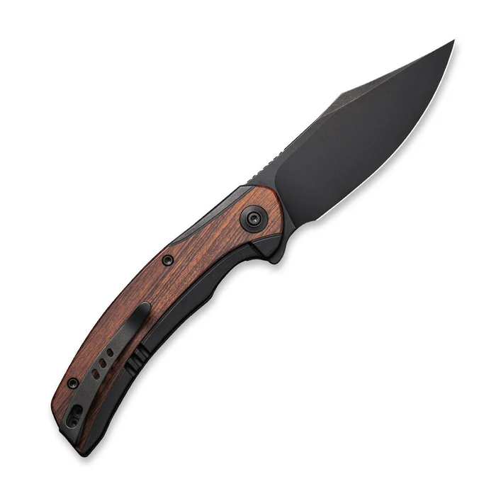 WE KNIFE Snick Flipper Knife Titanium & Wood Handle