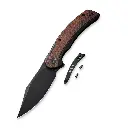 WE KNIFE Snick Flipper Knife Titanium & Wood Handle