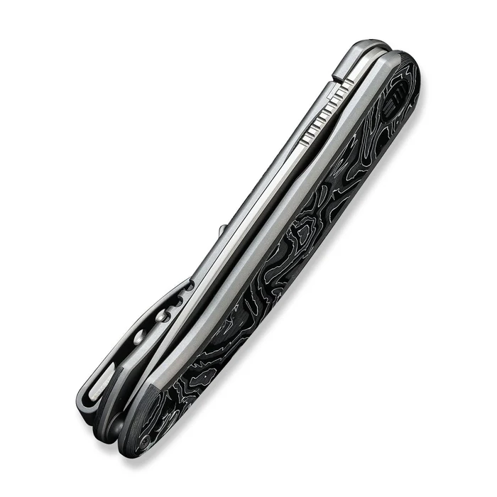 WE KNIFE Smooth Sentinel Flipper Knife Titanium & Carbon Fiber Handle
