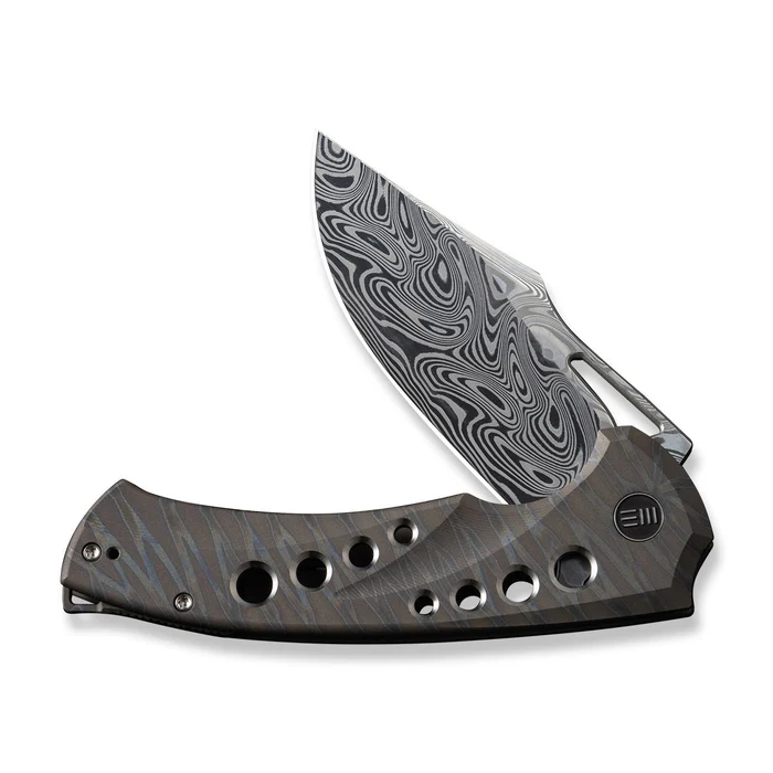 WE KNIFE Swiftfin Flipper & Thumb Hole Knife Titanium Handle