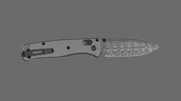 Benchmade Custom Mini Bugout Damasteel + Titanium