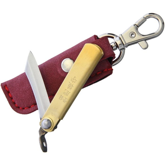 Higonokami SK Folder Brass Red Sheath 