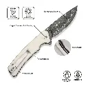 CIVIVI Merit Ivory G10 - Damascus Blade