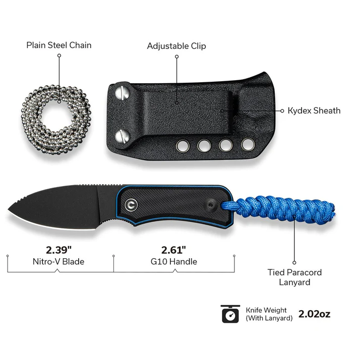 CIVIVI Baby Banter Black G10 Fixed Blade 