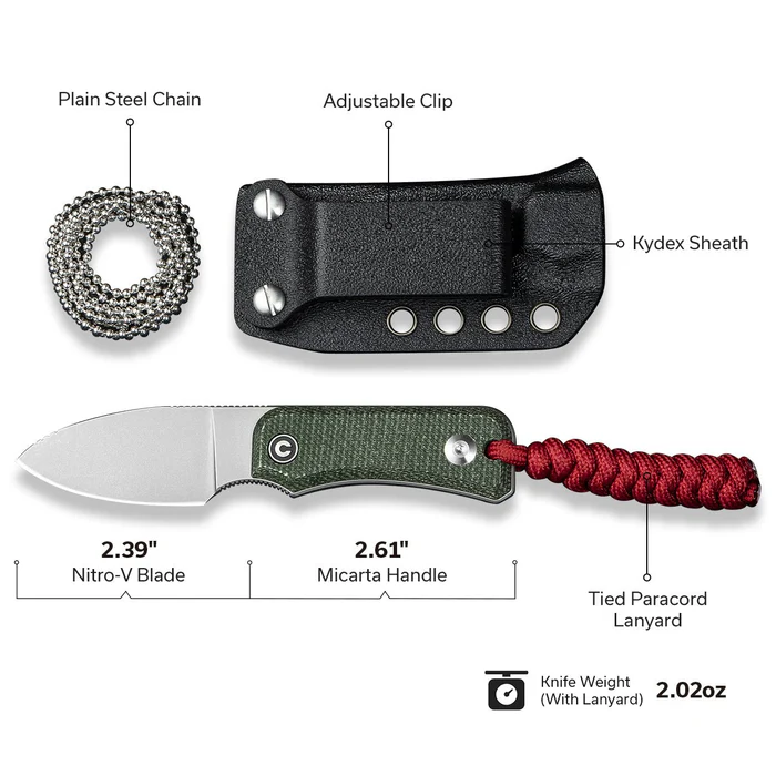 CIVIVI Baby Banter Black G10 Fixed Blade 