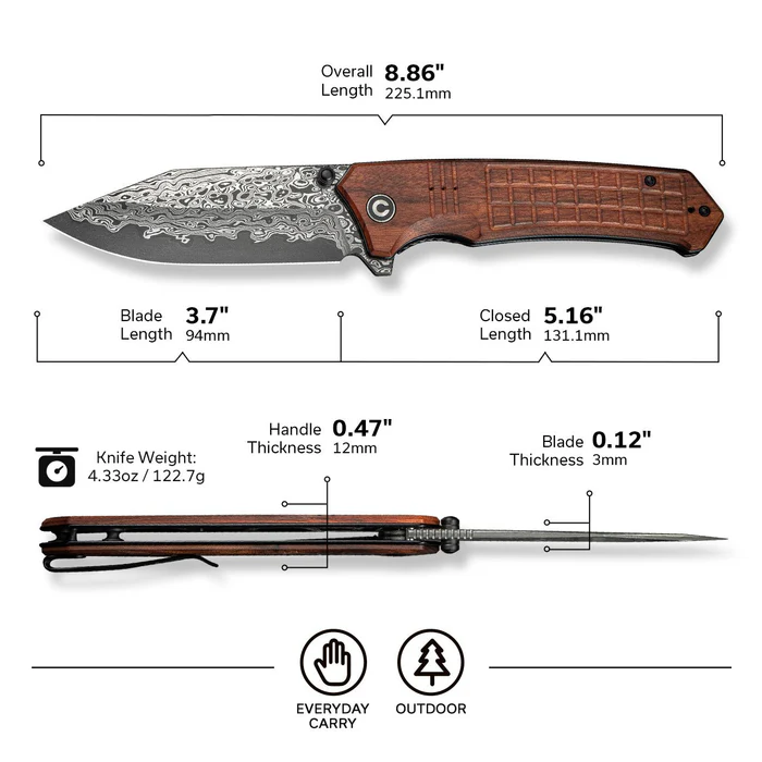 CIVIVI Tacticorix Wood Handle