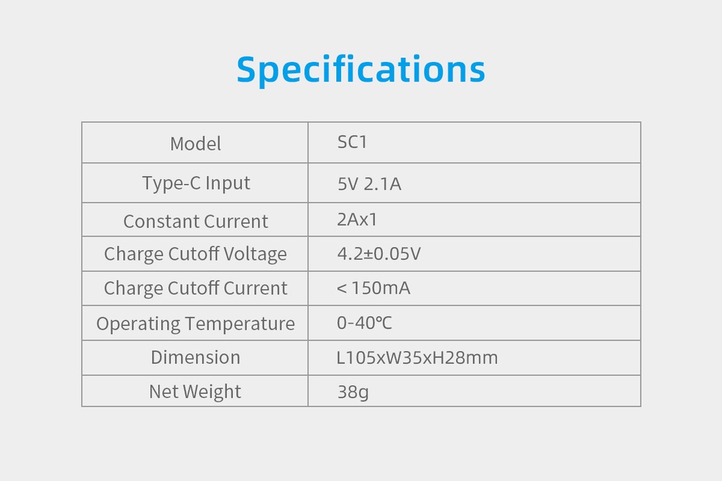 XTAR SC1 Charger