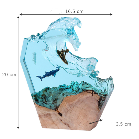 Resin Humpback Whale With Diver  (copy)