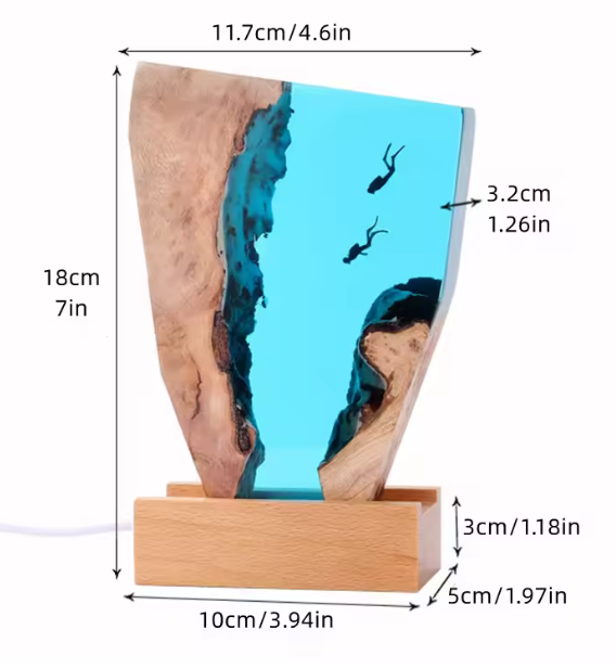 Resin LED Light Set Diving cave exploration