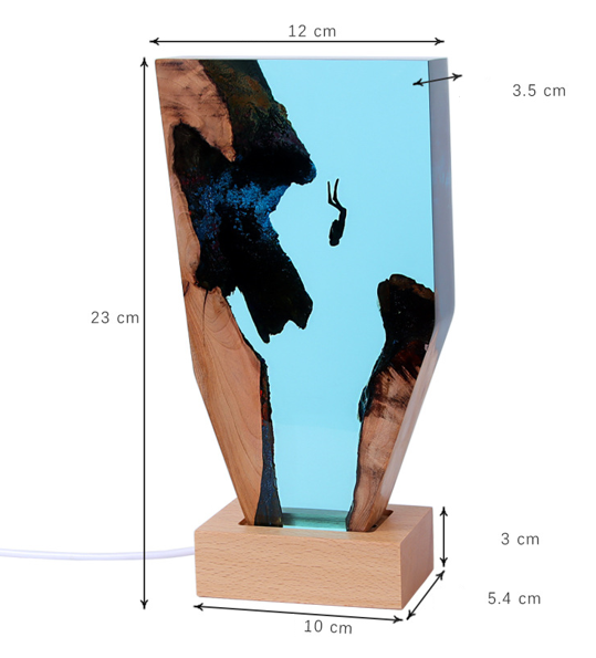 Resin LED Light Set Solo Diving cave exploration