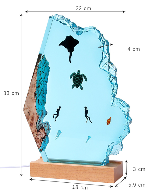 Resin LED Light Set Sea Creatures Small