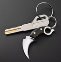 Mini Folding Keychain Knife Gold Handle