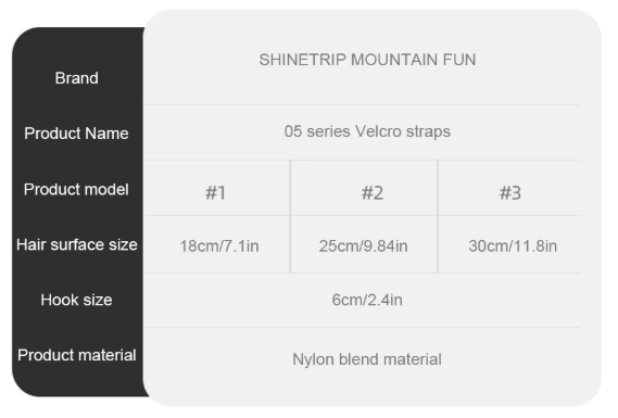 Shine trip Series Velcro straps Set - 18 cm 
