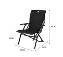 Shine trip comfortable folding chair - Black