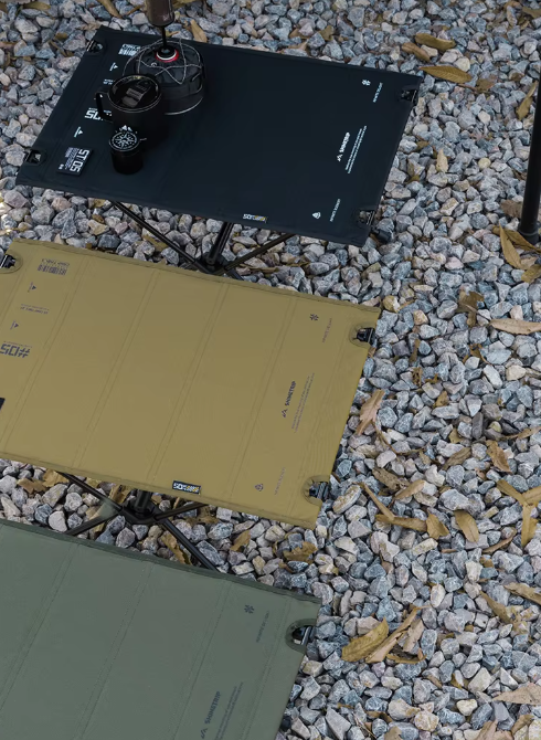 Shine trip Tactical Folding Cloth Table - Black