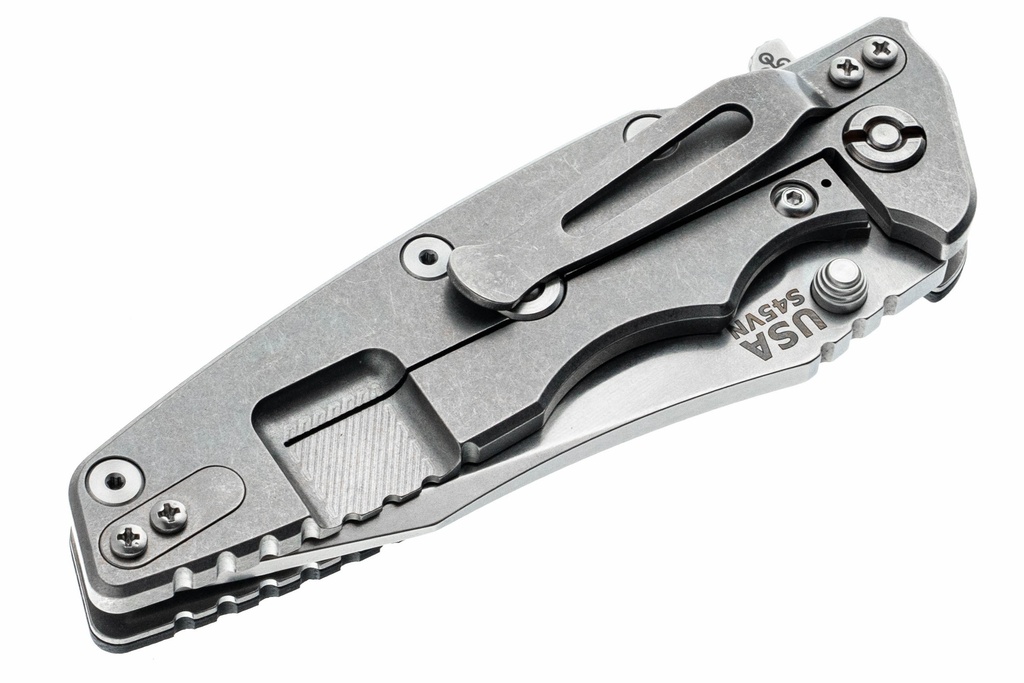 Hinderer Eklipse Spear Point S45VN - Stonewashed Titanium & Blade - Black G- 10
