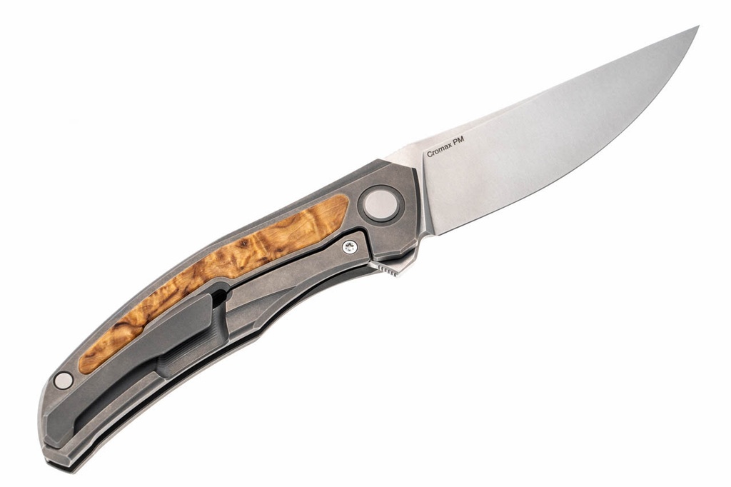 Shirogorov Ursus Quantum - Titanium - Curly Birch Inlay