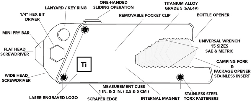 Big Idea Design TPT Slide EZ Pocket Tool 