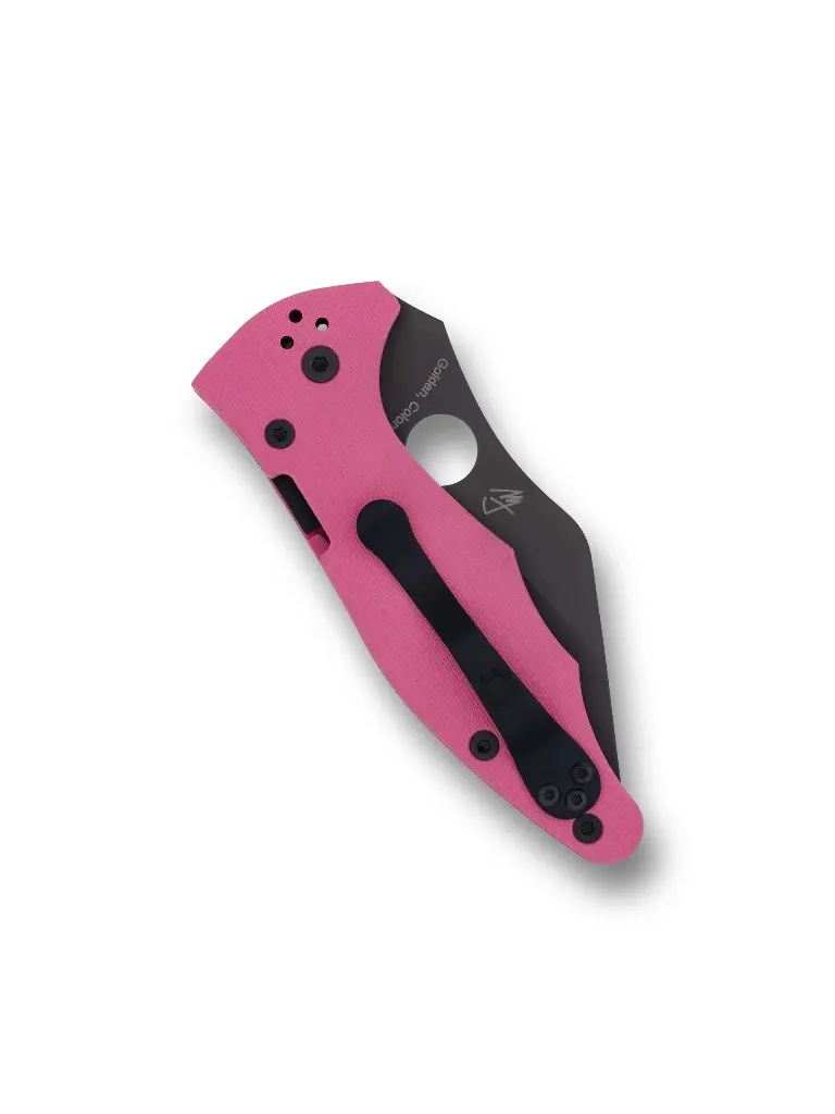 Spyderco Yojimbo 2 Pink G-10 Black Blade Sprint Run
