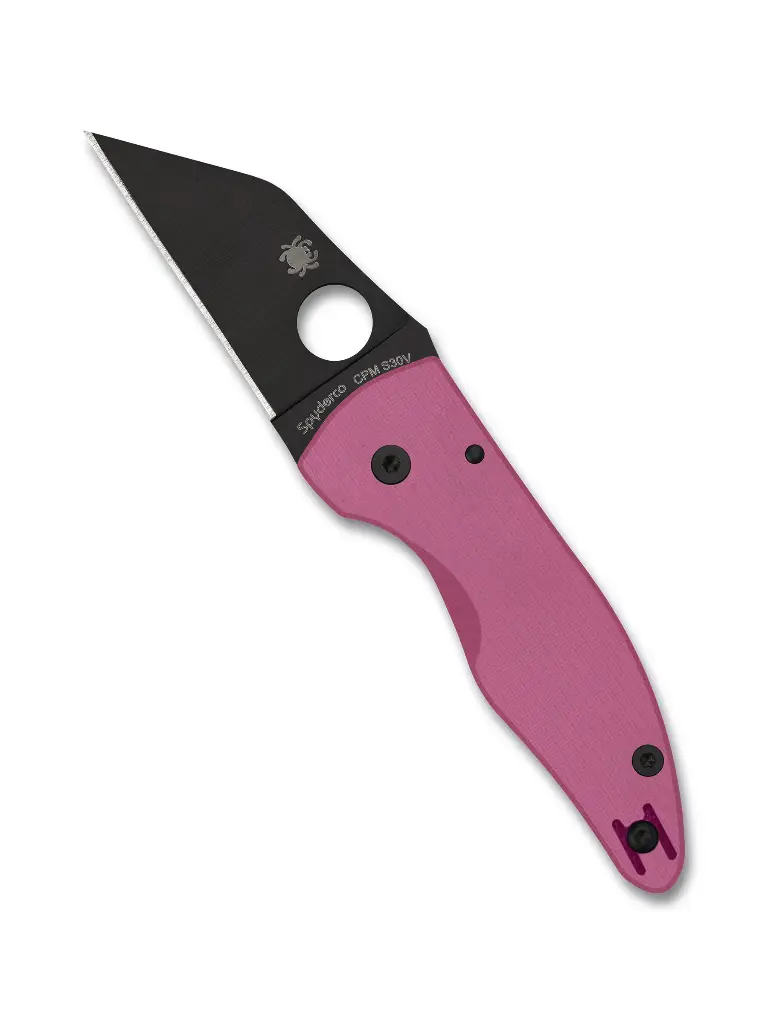 Spyderco MicroJimbo Pink G-10 Black Blade Sprint Run 