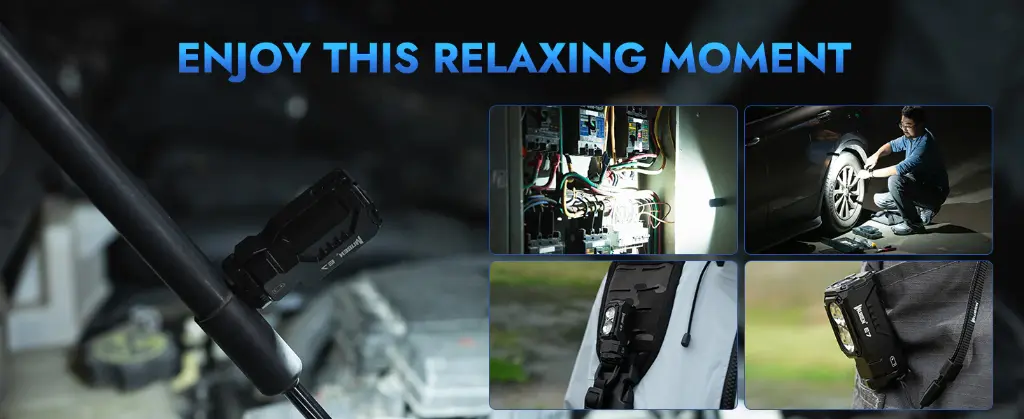 Wuben E7 Multi-functional EDC Flashlight 1800 Lumens- Black