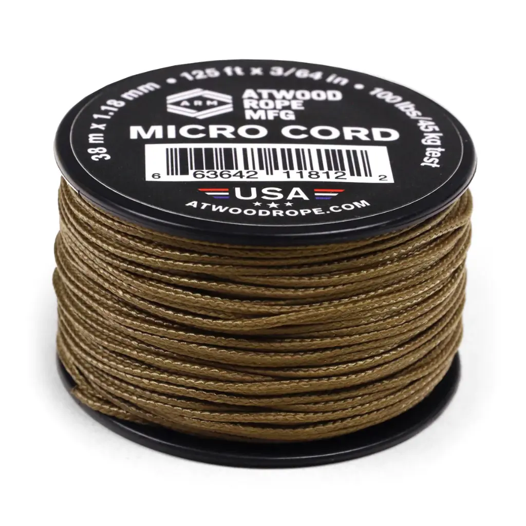 Atwood Rope 1.18mm Micro Cord - Coyote 125 ft