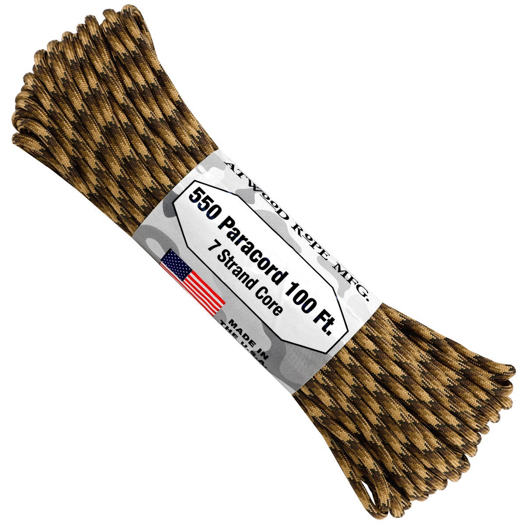 Atwood 550 Paracord - FDE Camo 30m