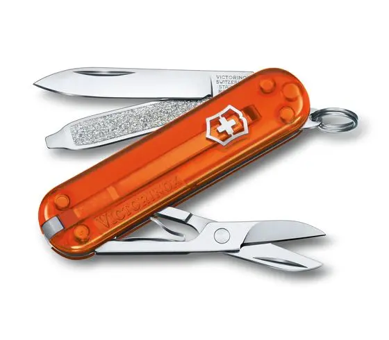 Victorinox Classic SD Transparent in Fire Opal