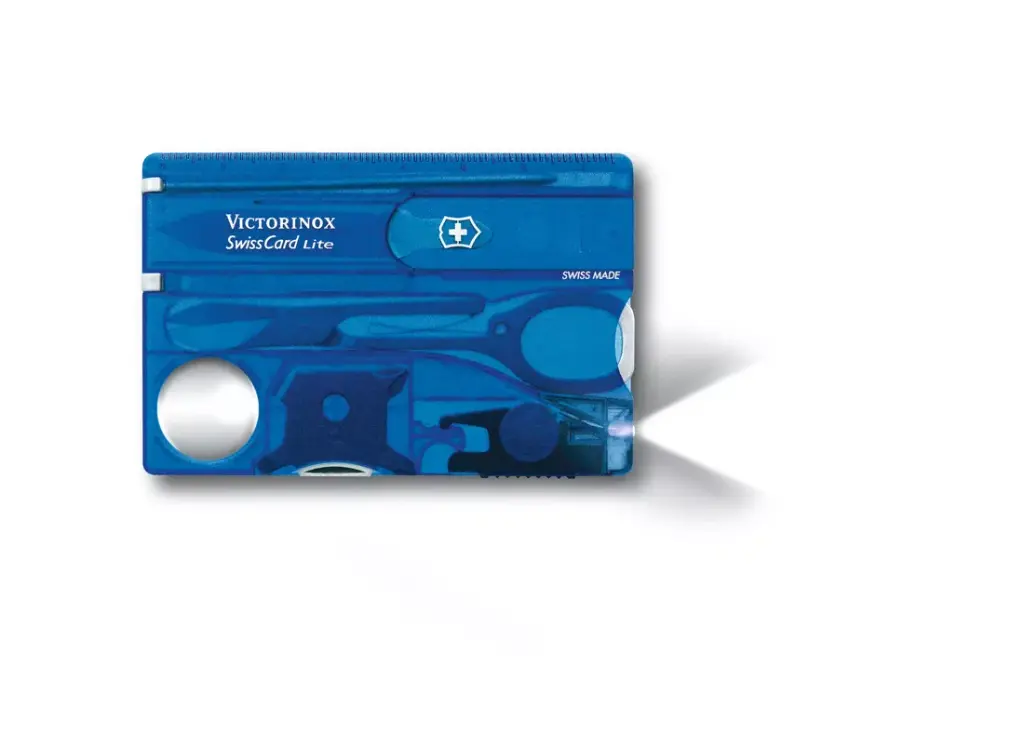 Victorinox Swiss Card Lite in blue transparent