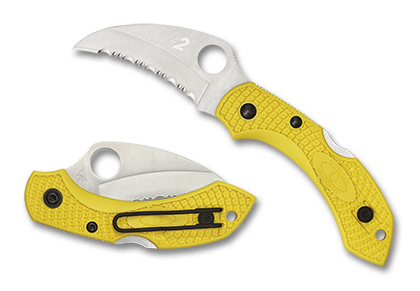 Spyderco DRAGONFLY 2 SALT FRN YELLOW HAWKBILL