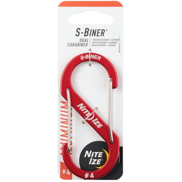 Nite Ize SS-Biner® Aluminum Dual Carabiner #4 (Red)