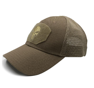 Embroidered Punisher SKull Cap - Tan