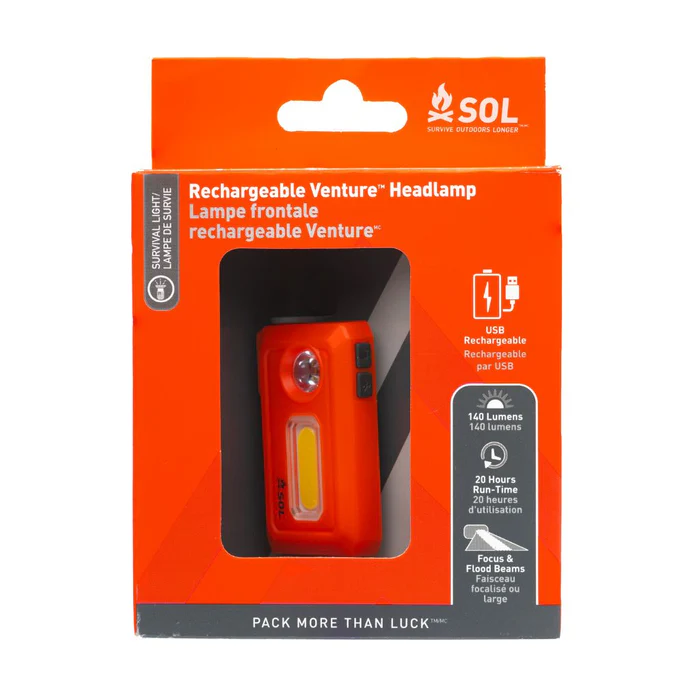 SOL Venture Rechargeable Headlamp