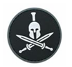 Tsno Round Spartan Molon Labe PVC Patch Black and White