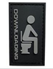 TSNO Downloading Funny PVC Patch Black