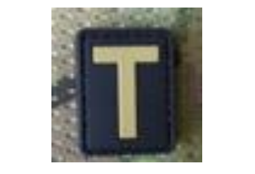 Tsno Letter T PVC Patch Tan