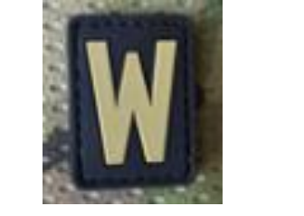 Tsno Letter W PVC Patch Tan