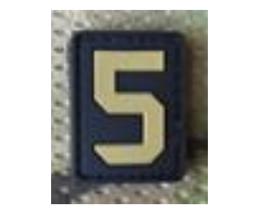 Tsno Number 5 PVC Patch Tan