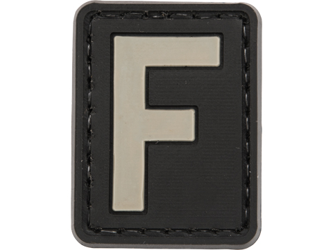 Tsno Letter F PVC Patch Grey