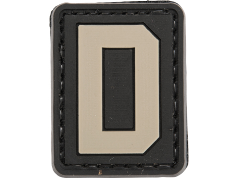 Tsno Letter D PVC Patch Gray