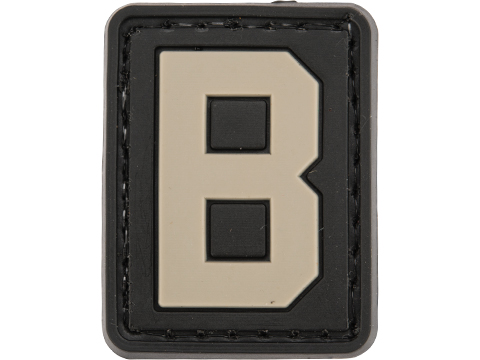 Tsno Letter B PVC Patch Grey