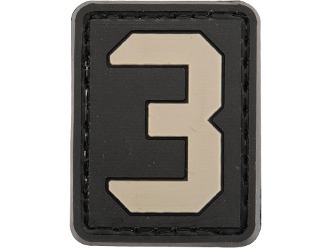 Tsno Number 3 PVC Patch Gray