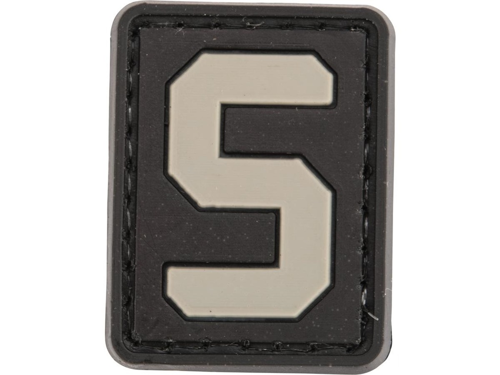 Tsno Letter S PVC Patch Tan