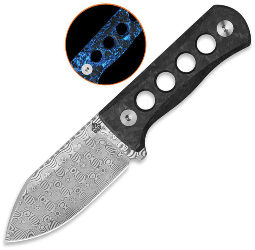 QSP Knife Canary Neck Knife Blue GITD 