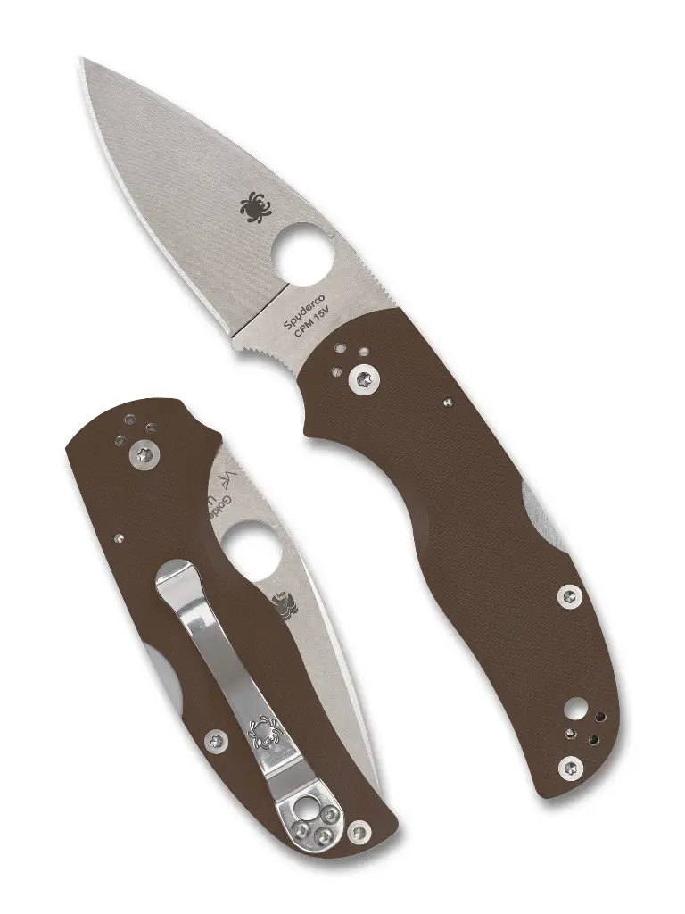 Spyderco Native 5 Brown G-10 CPM 15V Sprint Run